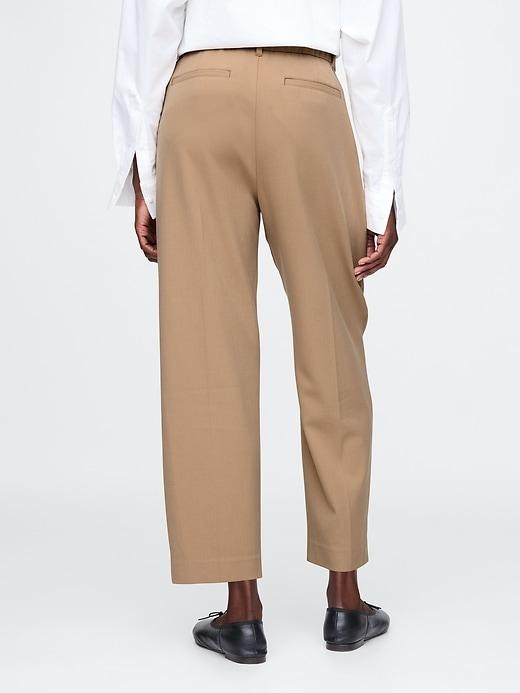 365 High Rise Brushed Twill Pleated Taper Trousers Product Image