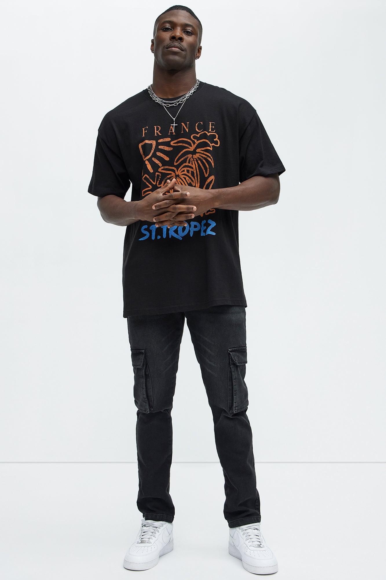 Classic Slim Cargo Jeans - Black Wash Product Image