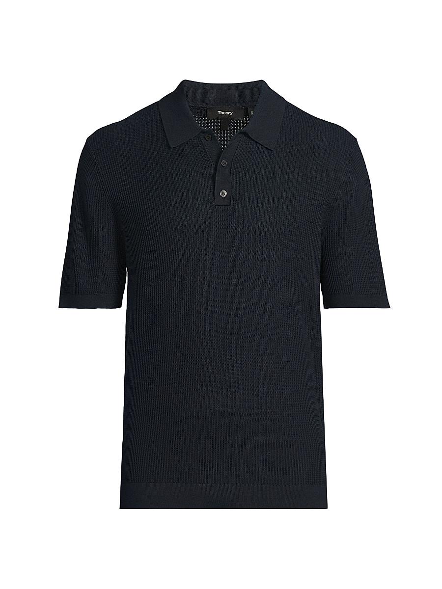 Mens Cotton Mesh Polo Shirt Product Image