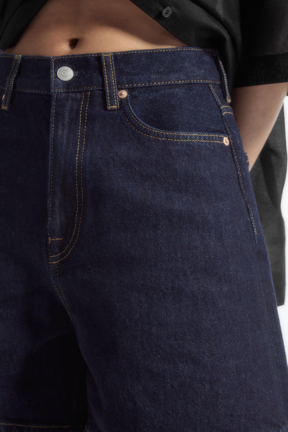 HIGH-RISE DENIM SHORTS Product Image