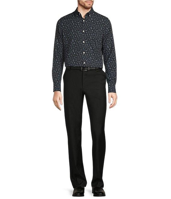 Murano Big & Tall Slim-Fit Performance Stretch Printed Long Sleeve Woven Shirt Product Image