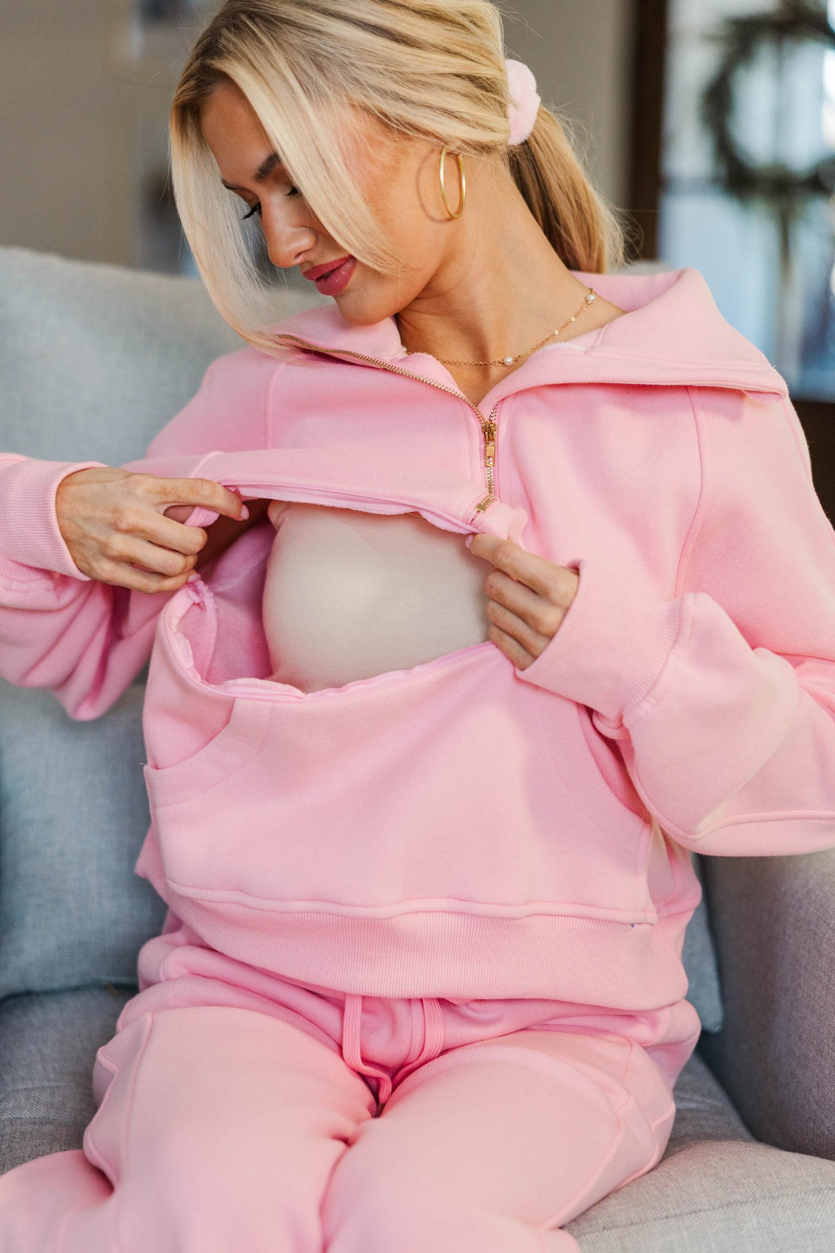 NURSING COLLECTION: Love in Every Layer Pink Pullover Female Product Image