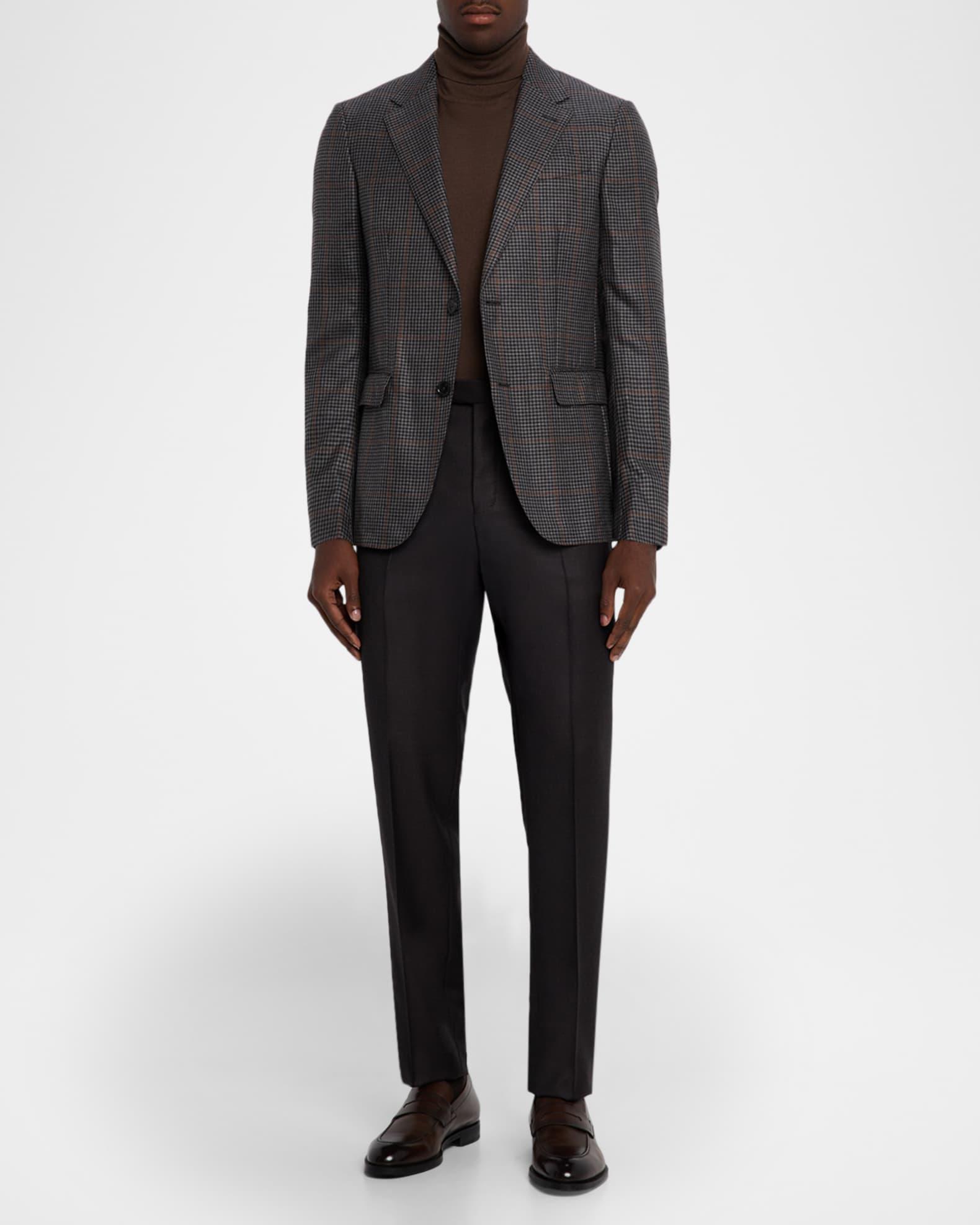 Men's Cashmere and Silk Houndstooth Check Sport Coat Product Image