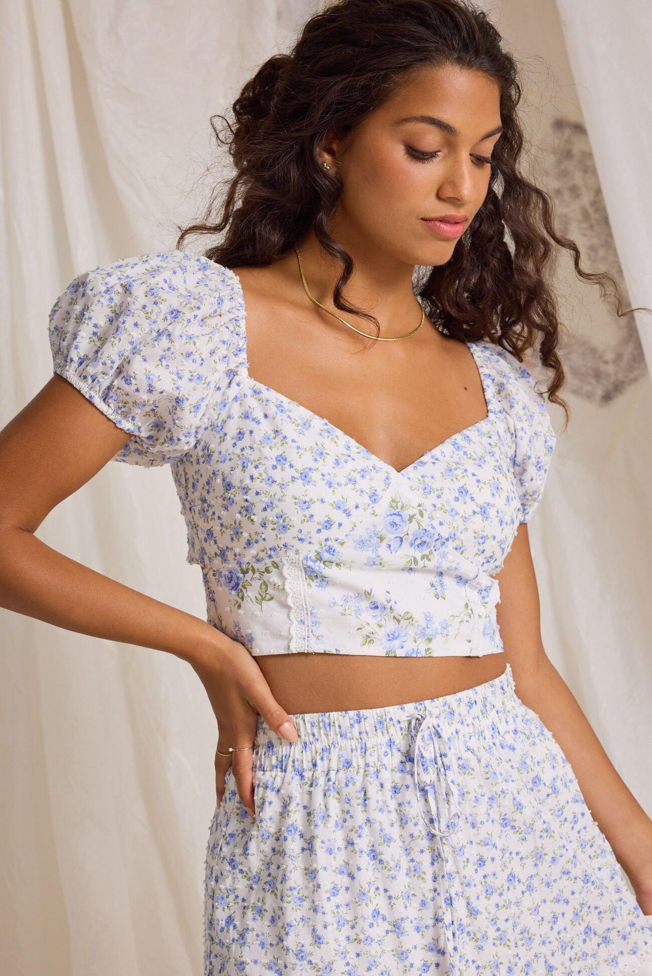 Kairo Floral Crop Top Product Image