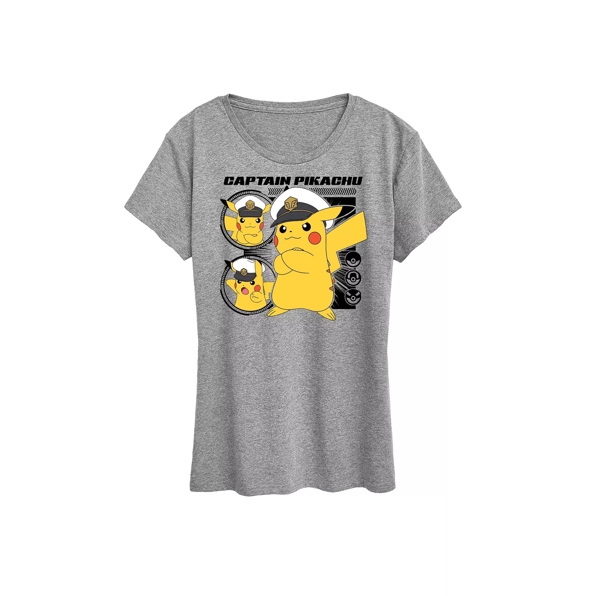 Women's Pokemon Captain Pikachu Graphic Tee,  Product Image