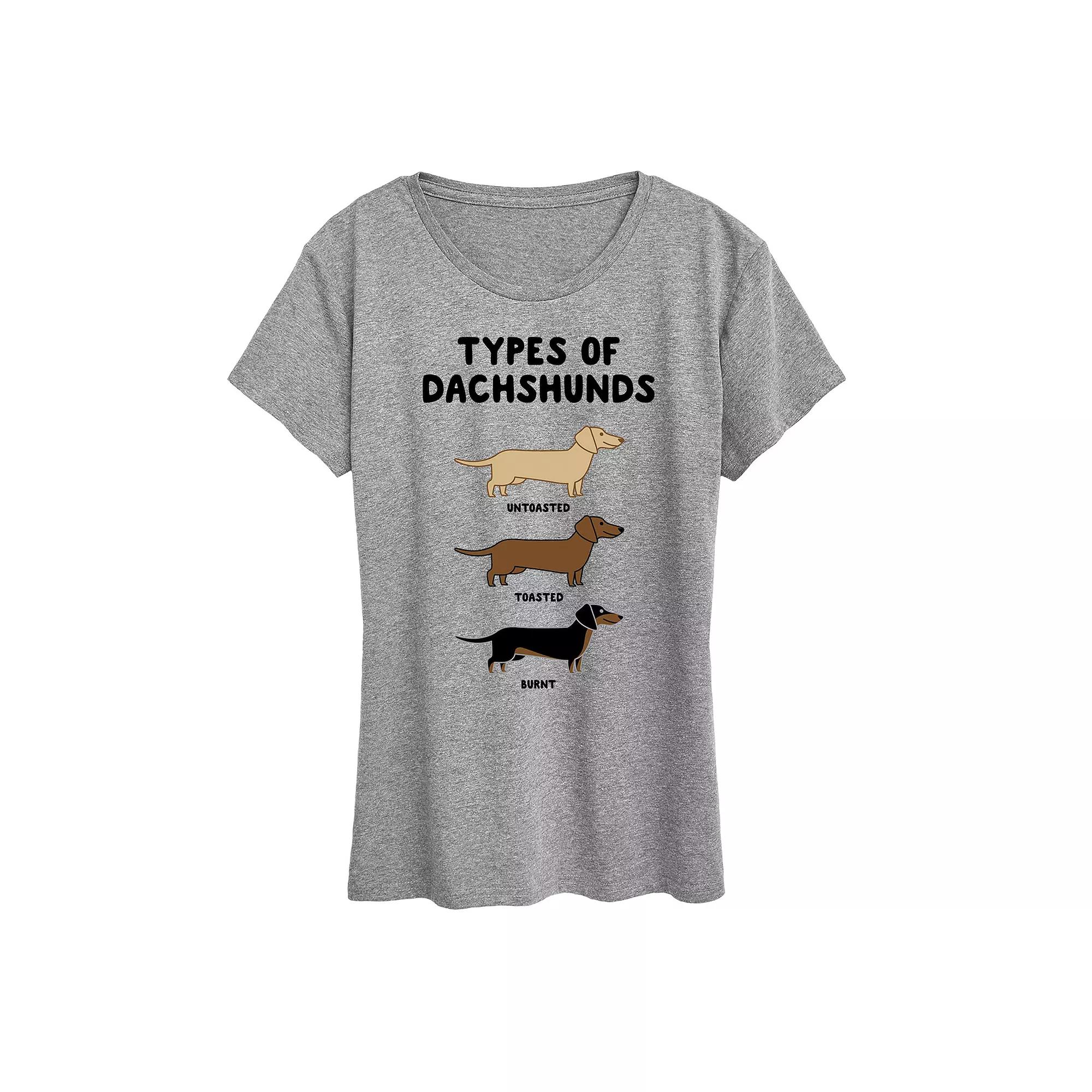 Women's Types Of Dachshunds Graphic Tee,  Product Image