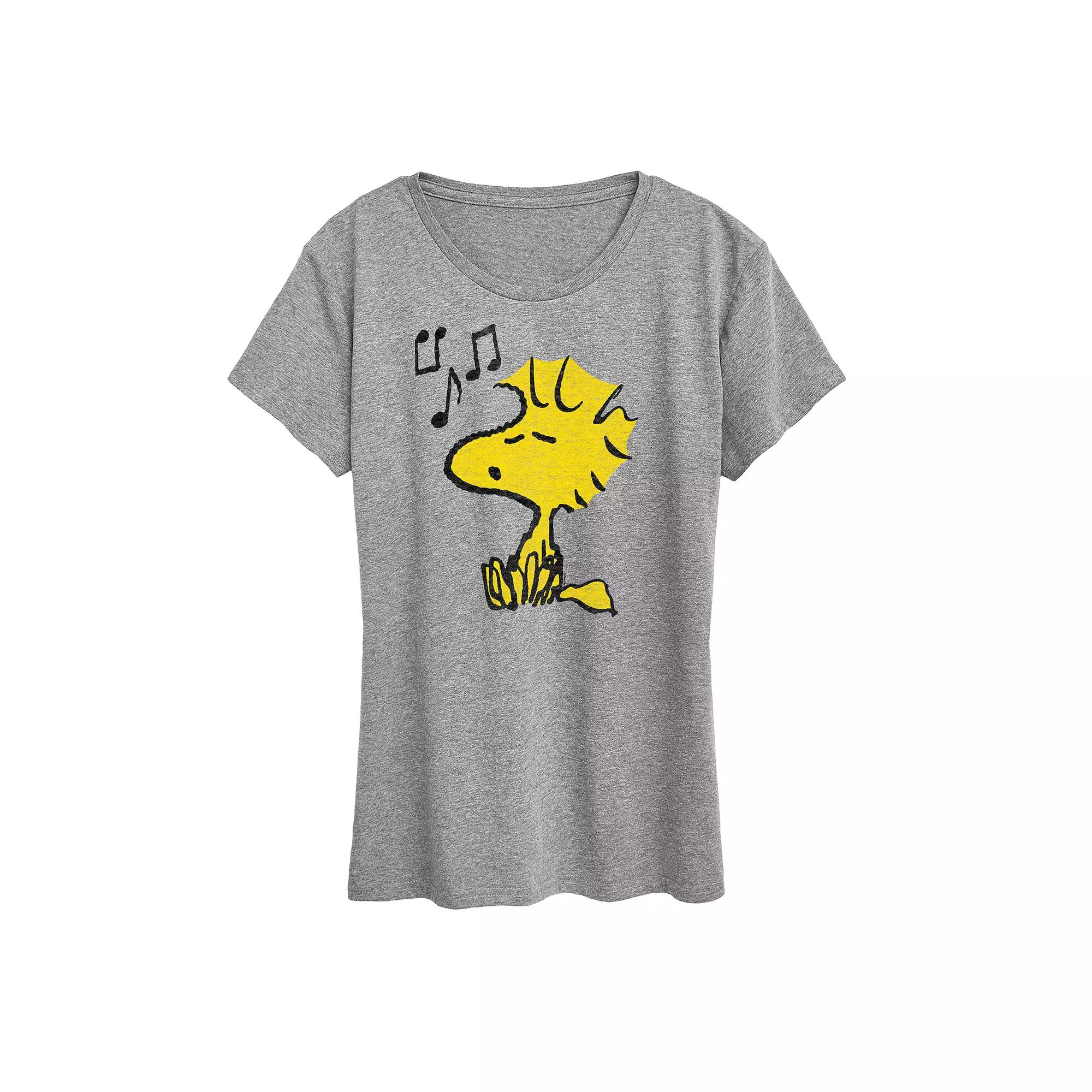 Women's Peanuts Woodstock Singing Graphic Tee,  Product Image