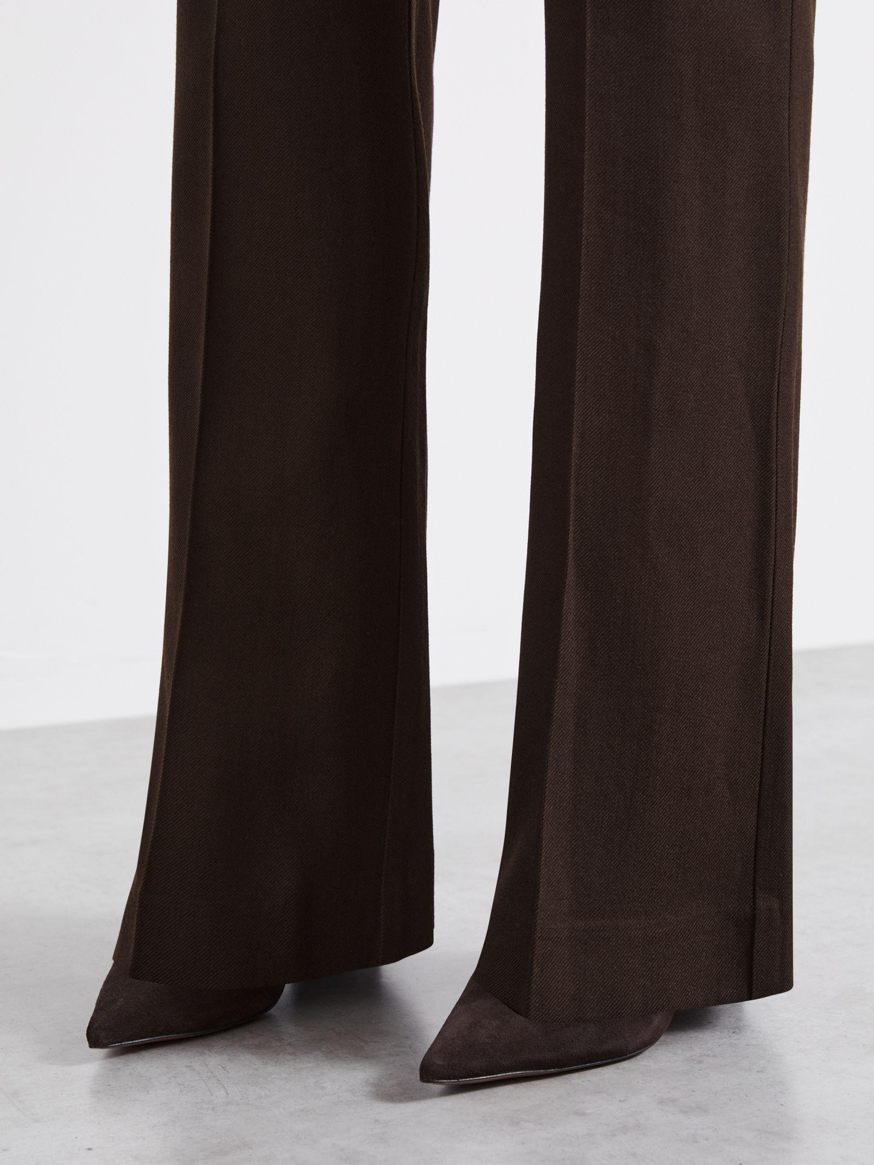 Atelier Virgin Wool-Blend Suit Trousers in Chocolate Product Image