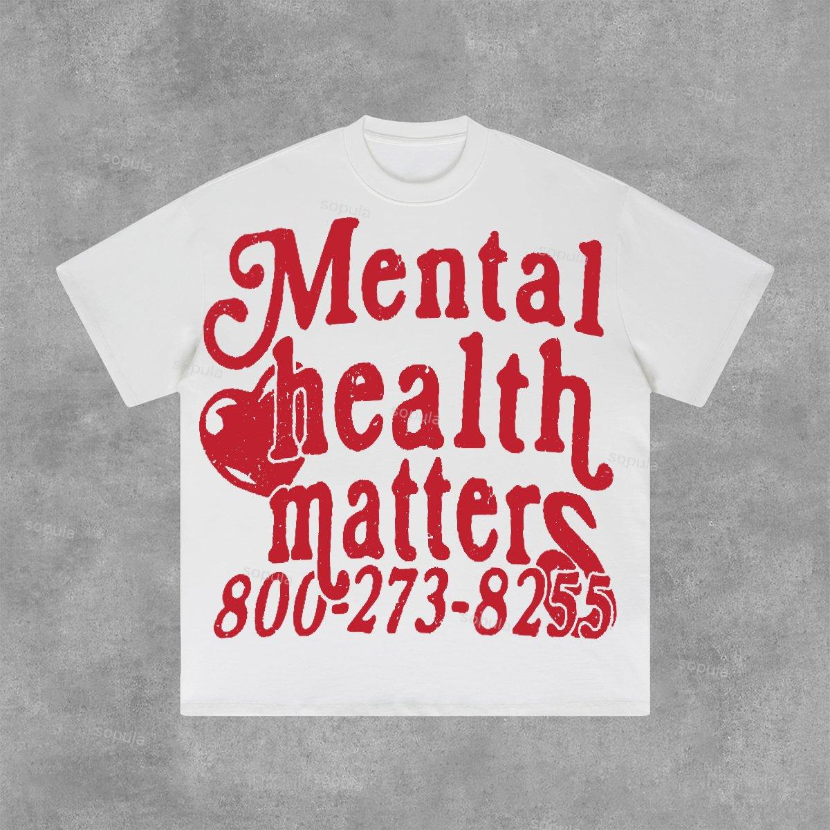 Mental Health Matters 100% Cotton T-Shirt Product Image