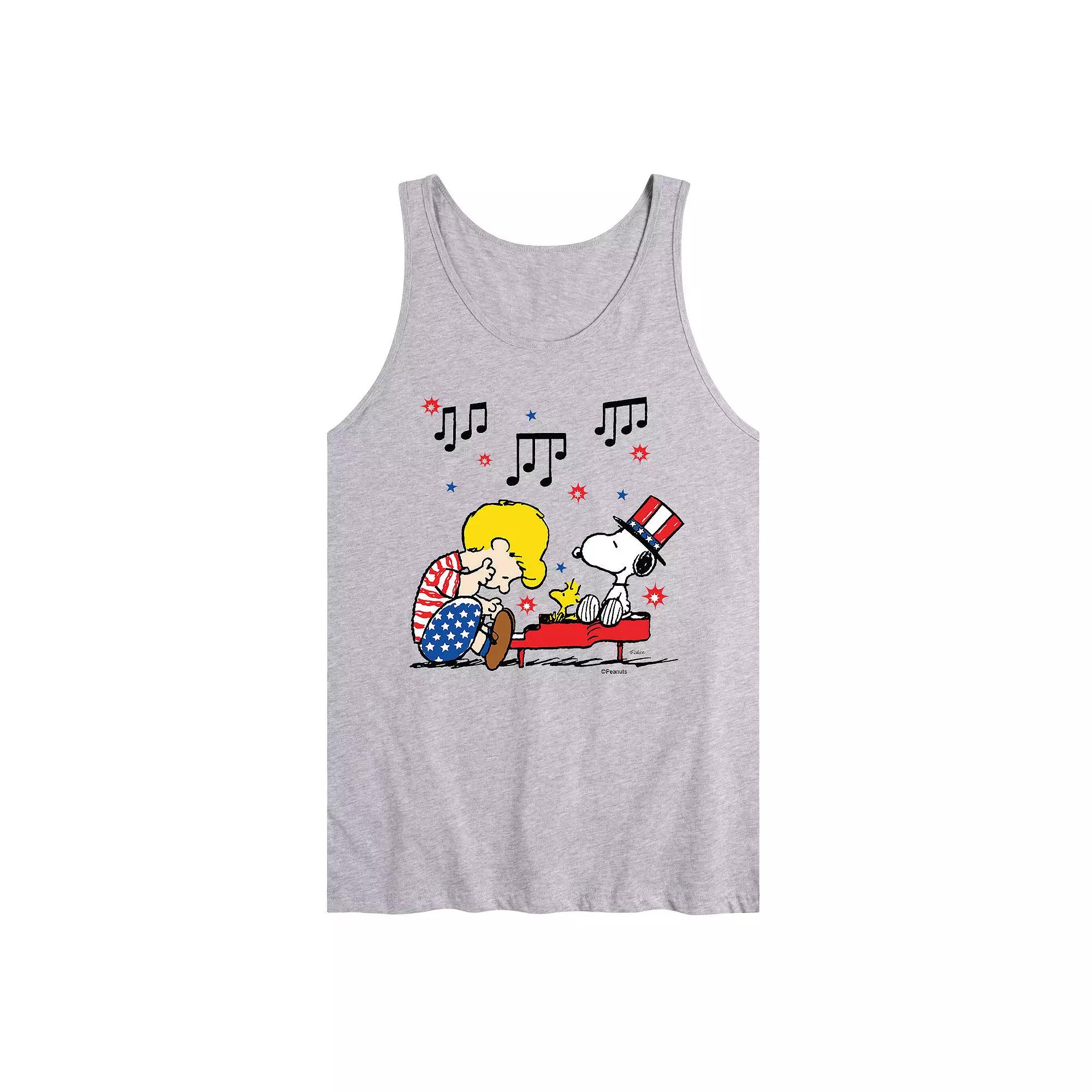 Men's Peanuts Americana Music Tank Top,  Product Image