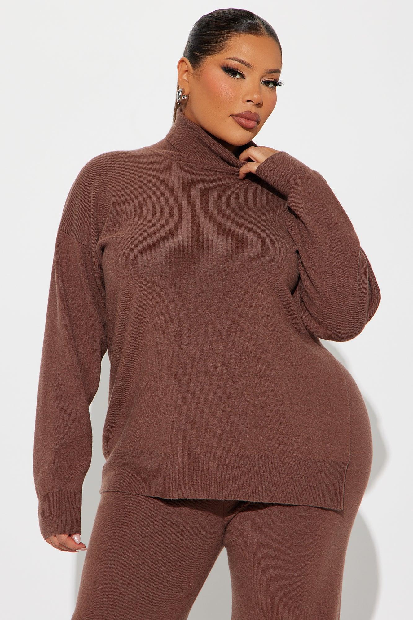 Staying Here Sweater Pant Set - Mocha Product Image