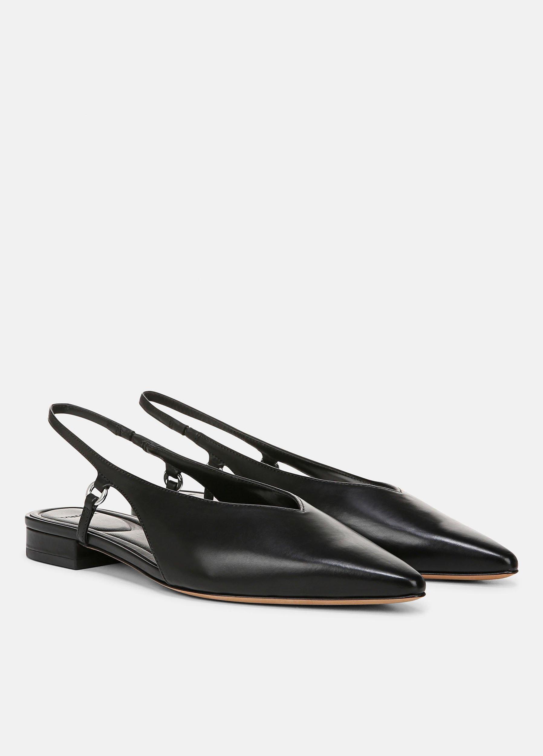 Ines Leather Slingback Flat Product Image