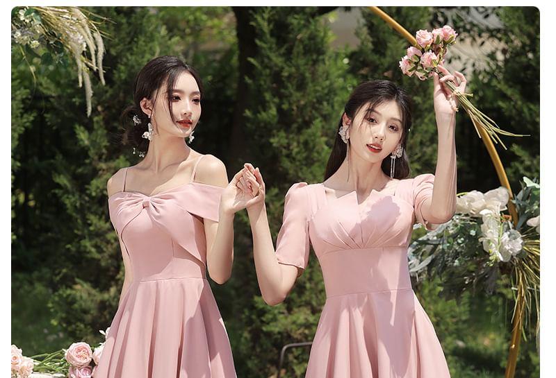 Plain A-Line Bridesmaid Dress Product Image