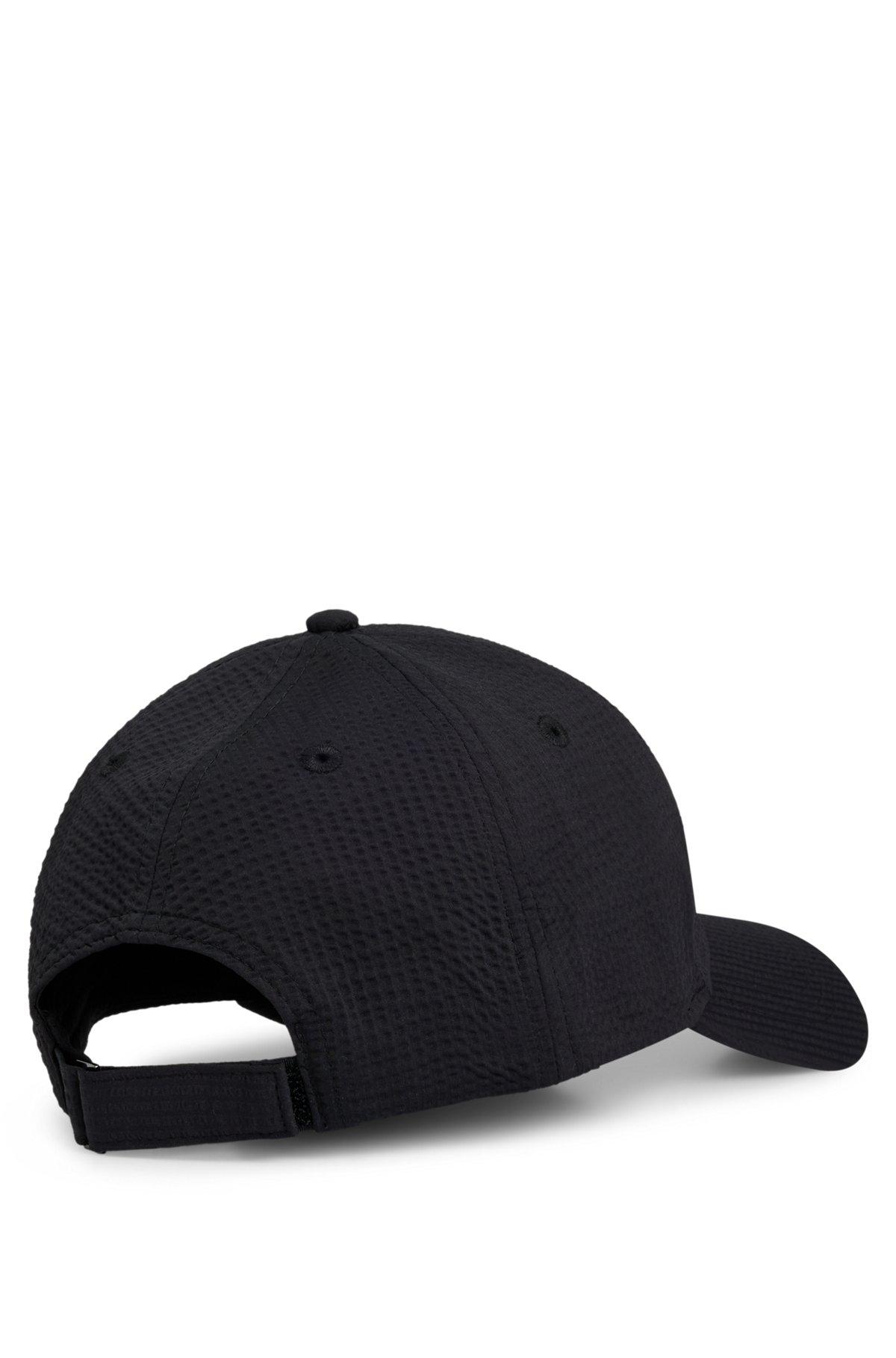 Seersucker cap with logo patch Product Image