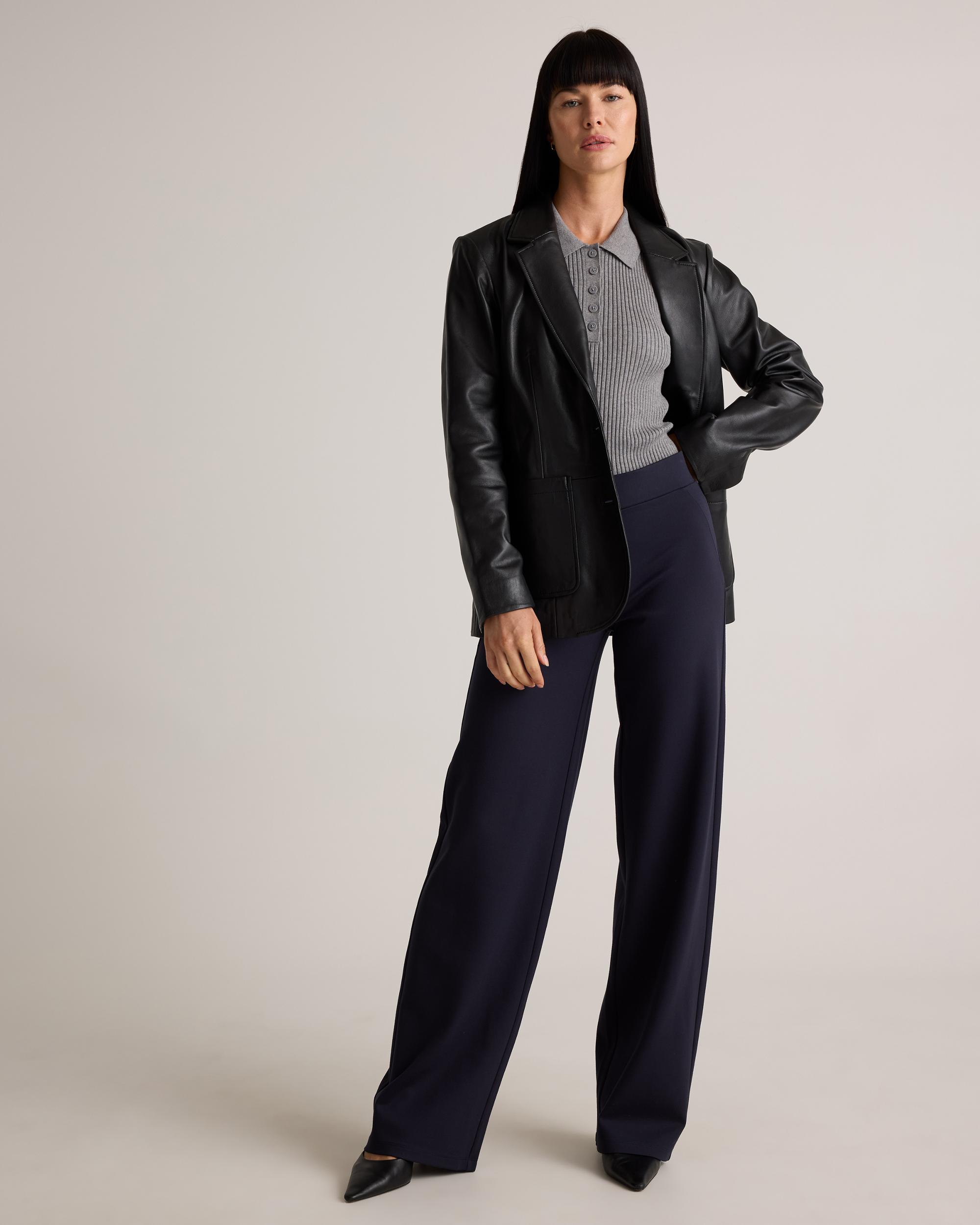 Quince | Women's Ultra-Stretch Ponte Wide Leg Pants Rayon Product Image
