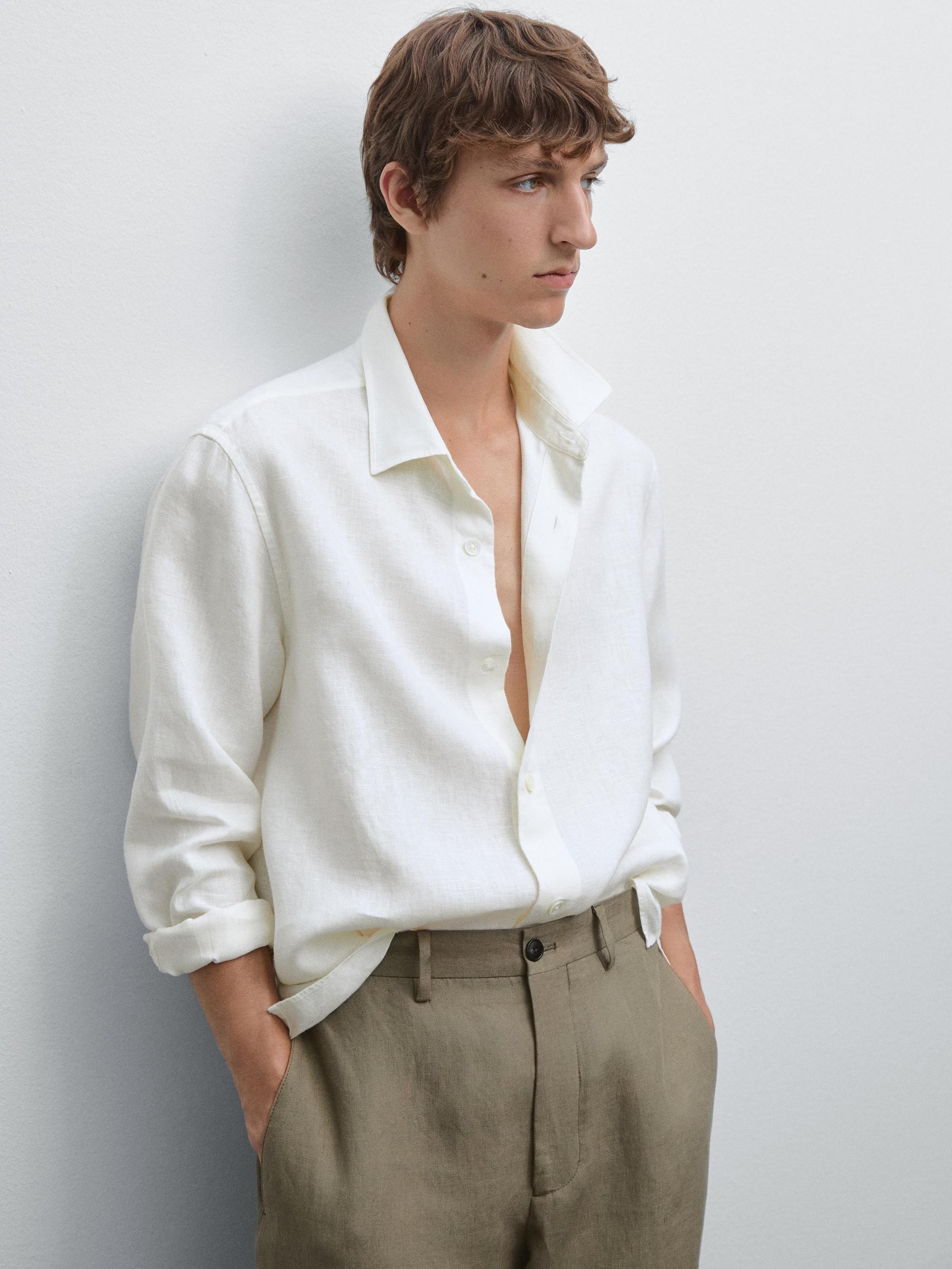 100% linen suit trousers Product Image