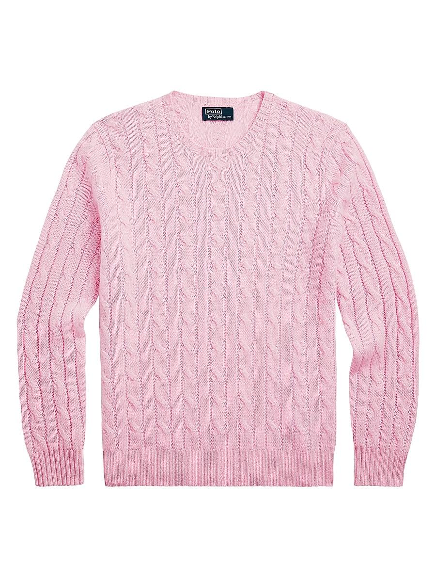 Mens Cashmere Cable-Knit Sweater Product Image