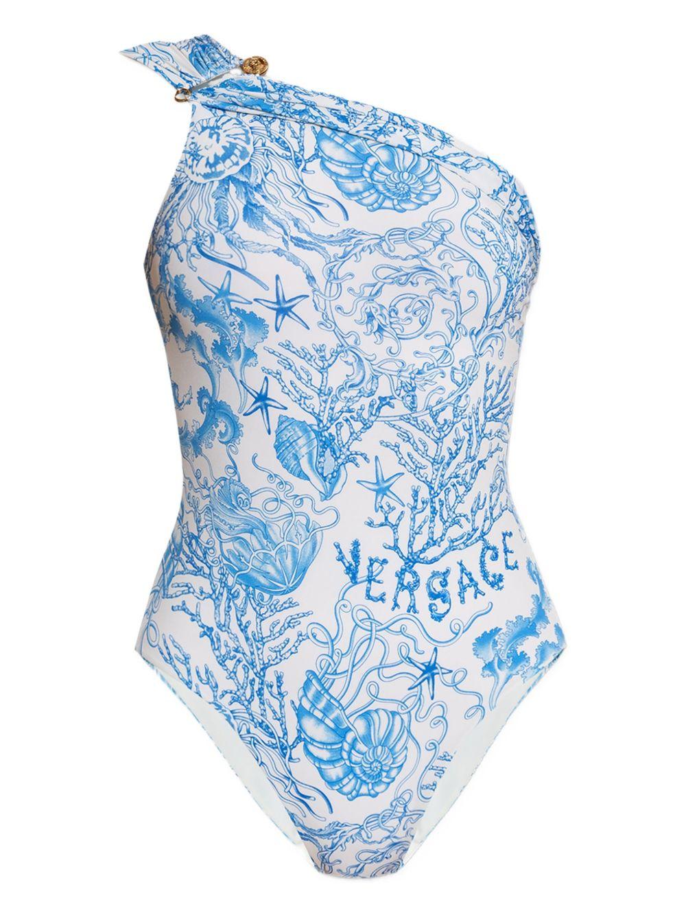 one-shoulder printed swimsuit Product Image