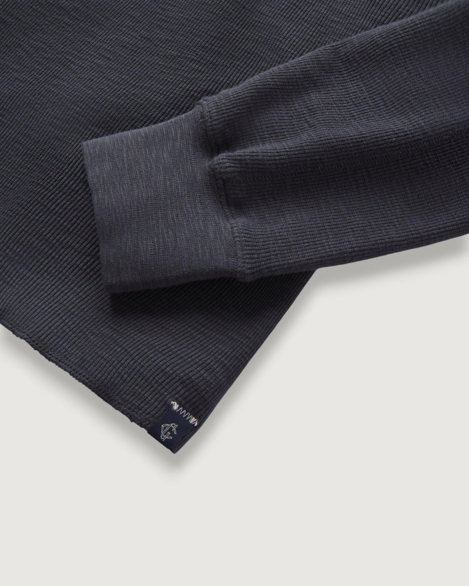 Clint Waffle Cotton Crew - Dark Navy Product Image