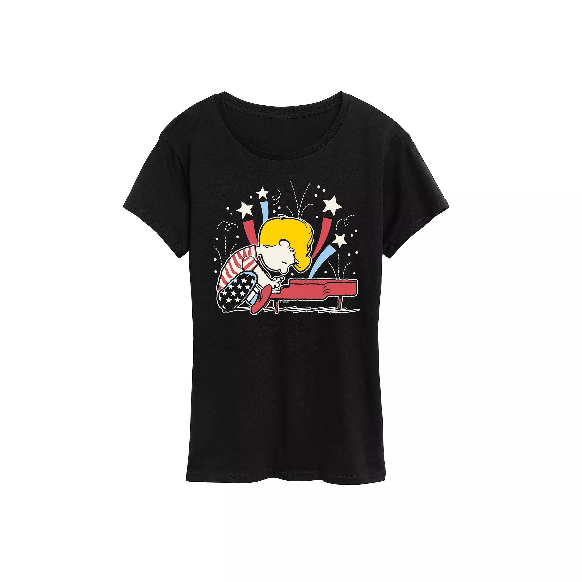 Women's Peanuts Schroeder Americana Graphic Tee,  Product Image