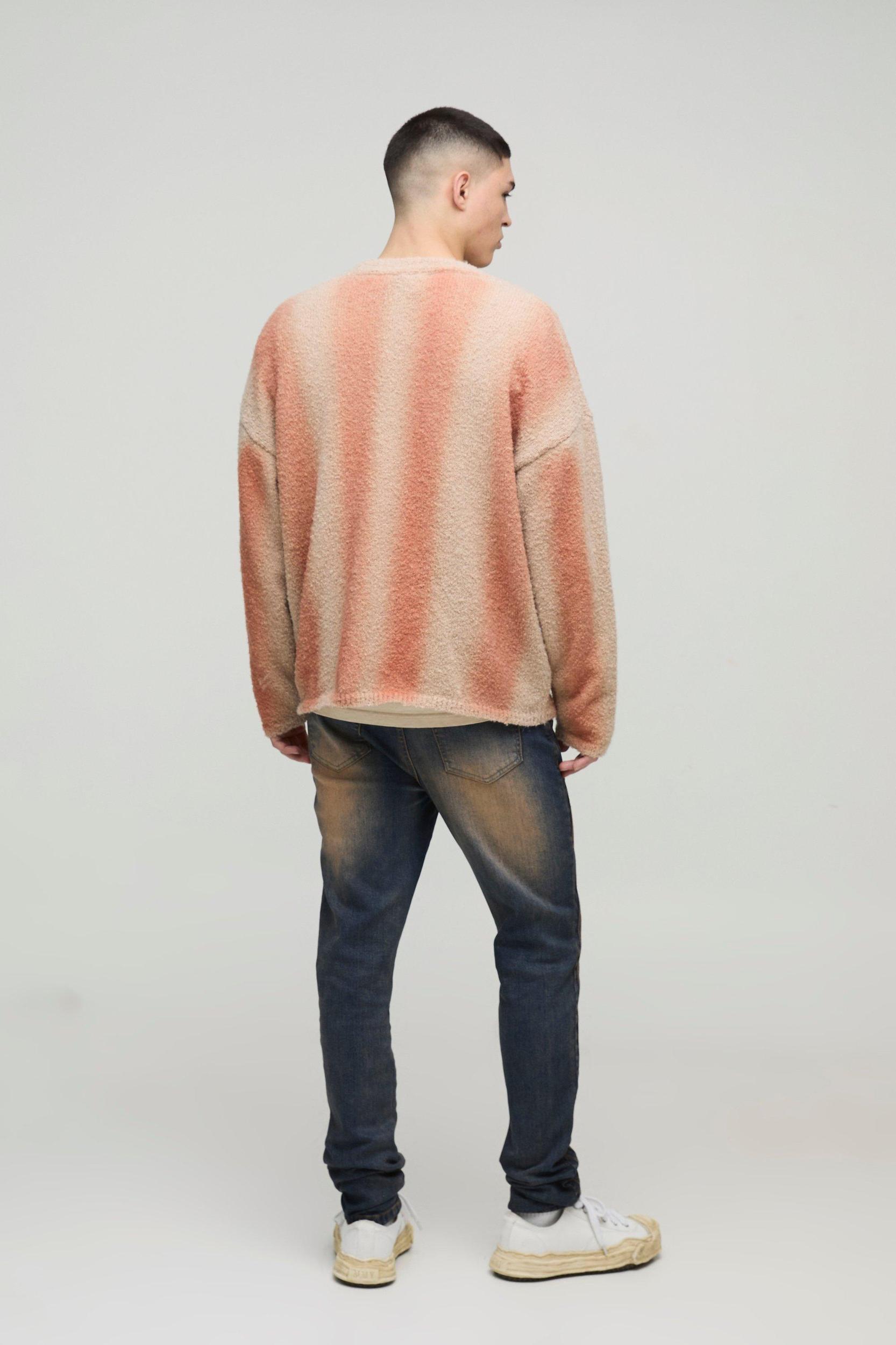 Skinny Stacked Washed Panelled Biker Jeans | boohooMAN USA Product Image