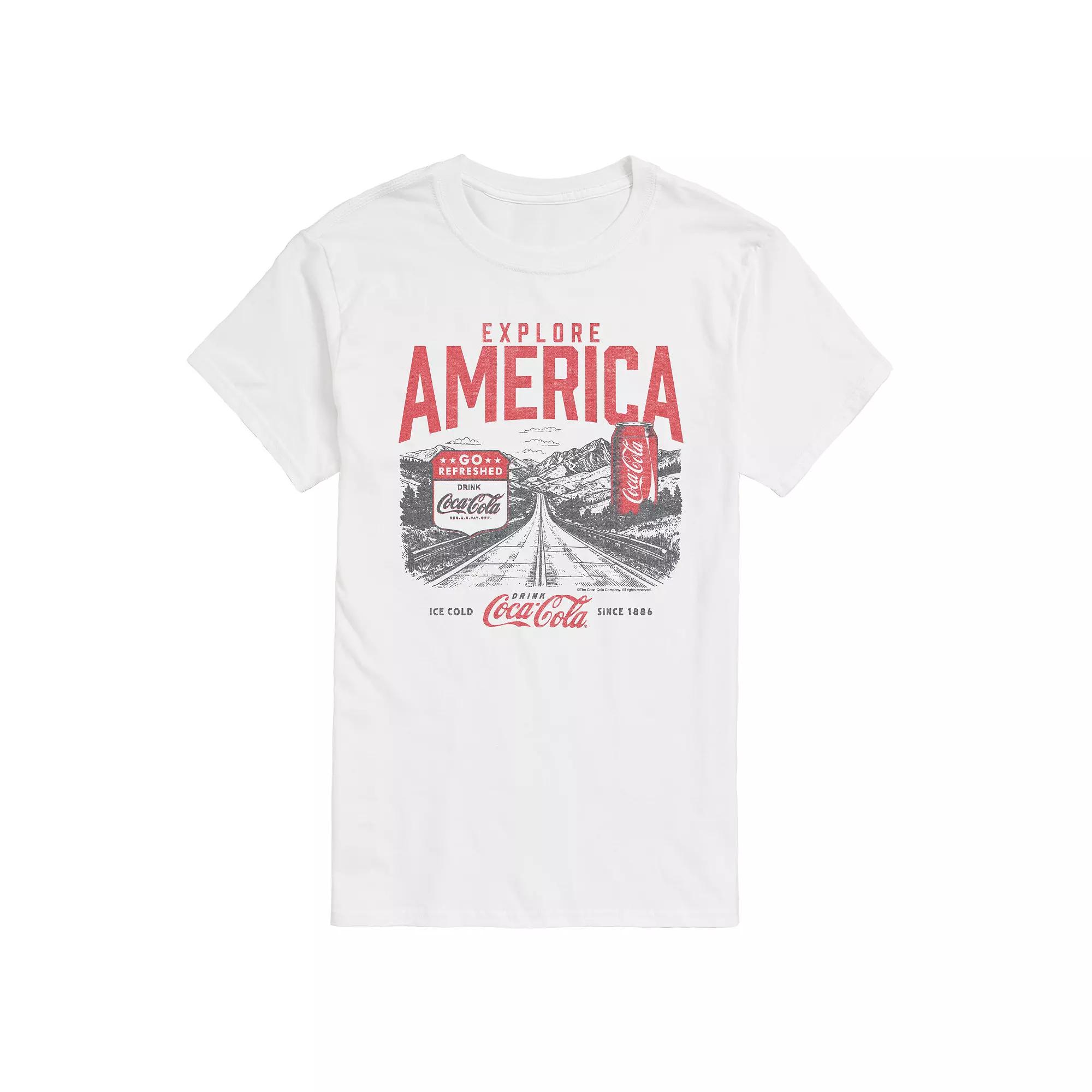 Big & Tall Coca-Cola Explore America Distressed Graphic Tee, Men's,  Product Image