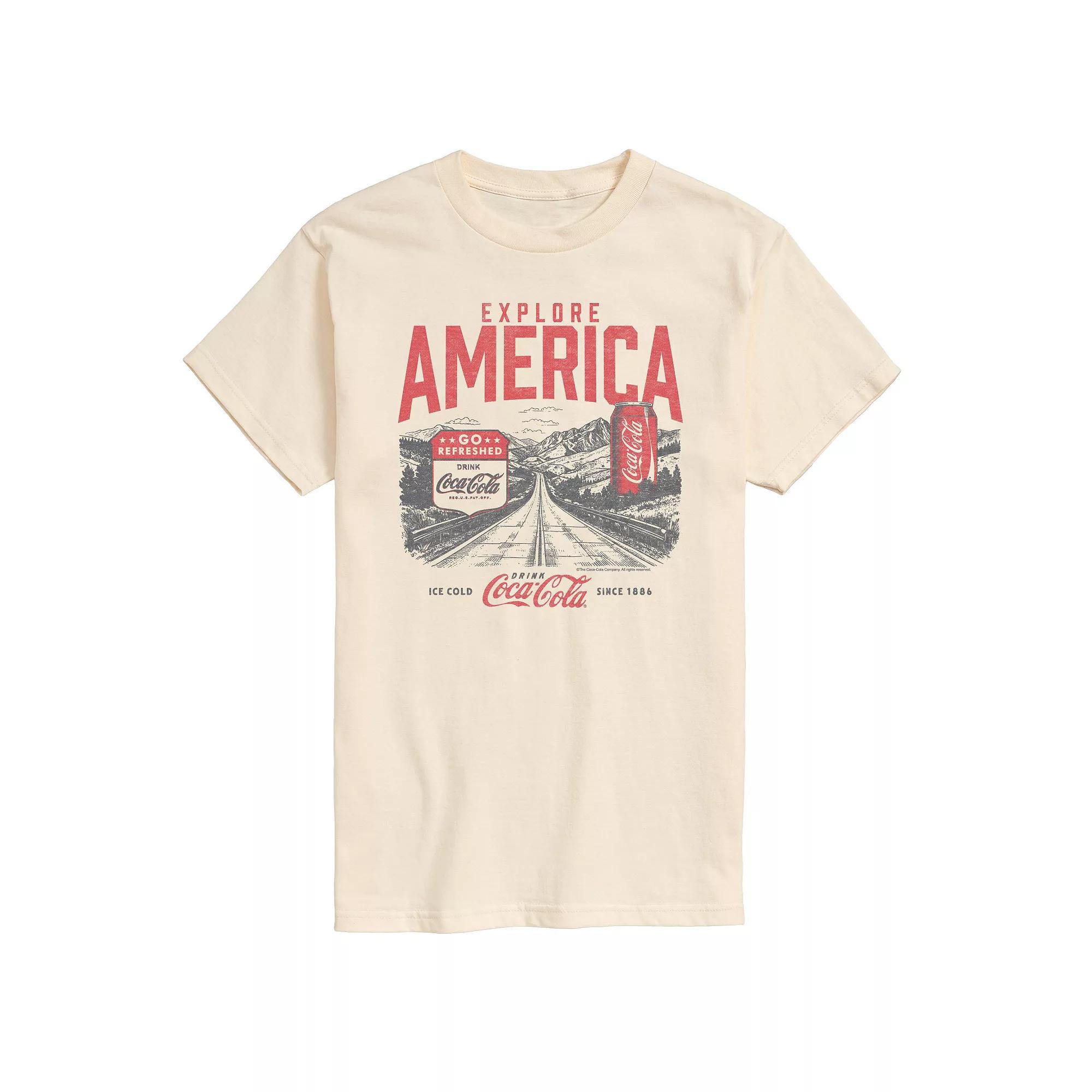 Big & Tall Coca-Cola Explore America Distressed Graphic Tee, Men's,  Product Image