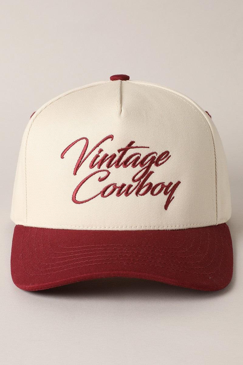 Vintage Cowboy Two Tone Cap Product Image
