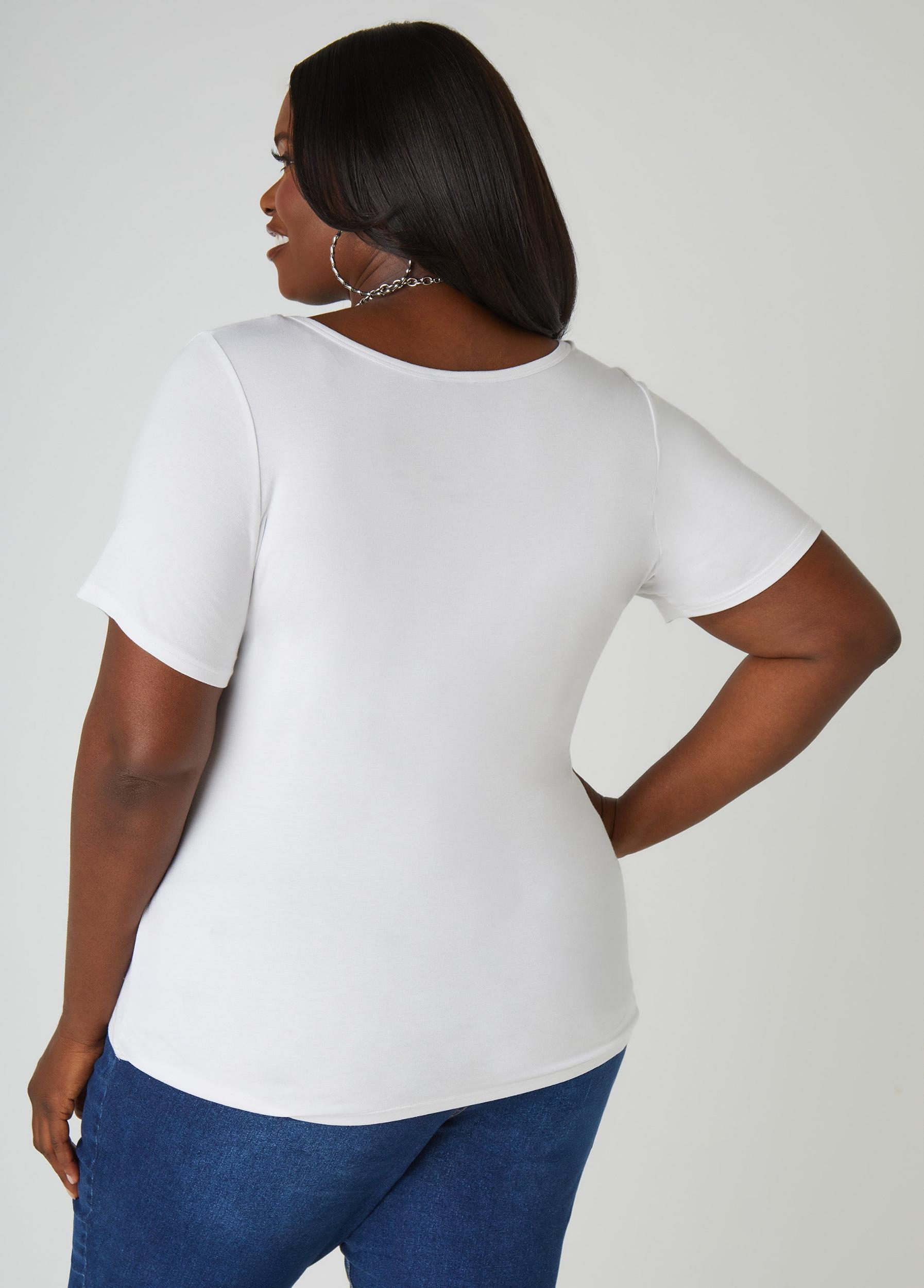 Plus Size The Basic Jersey Tee Ashley Stewart Product Image