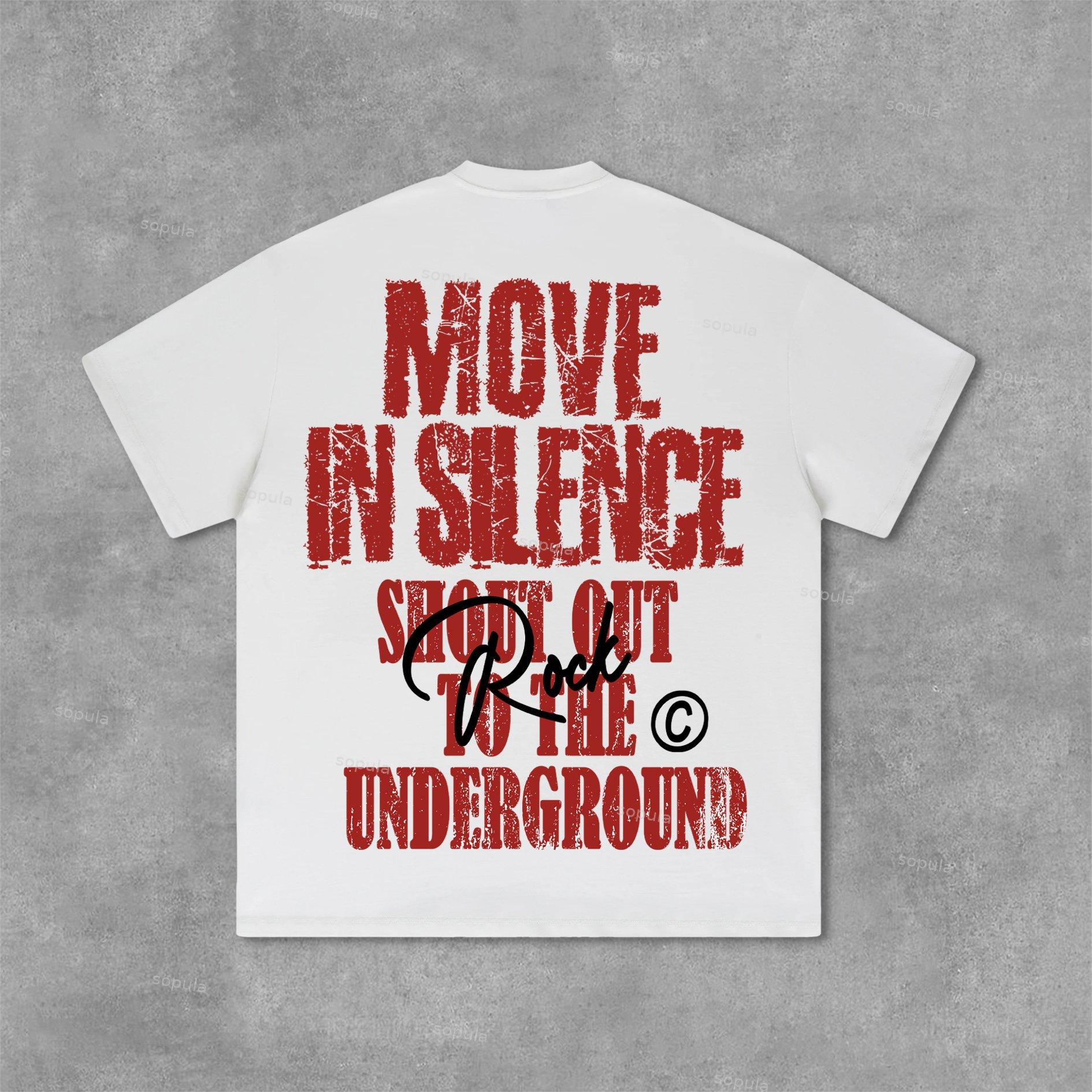 Sopula Move In Silence Graphic Print Cotton T-Shirt Product Image