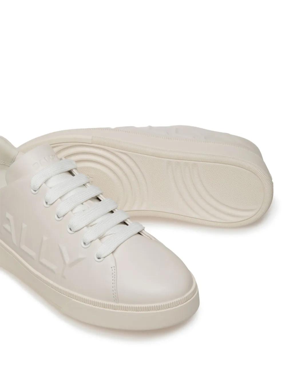 Raise logo-embossed leather trainers Product Image