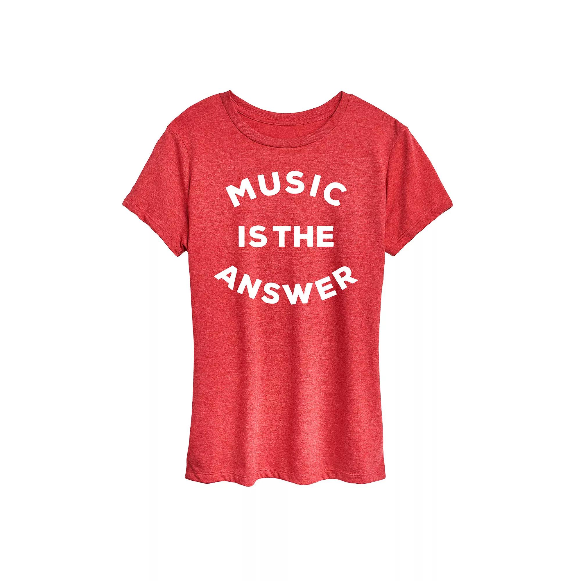 Women's Music is the Answer Graphic Tee,  Product Image