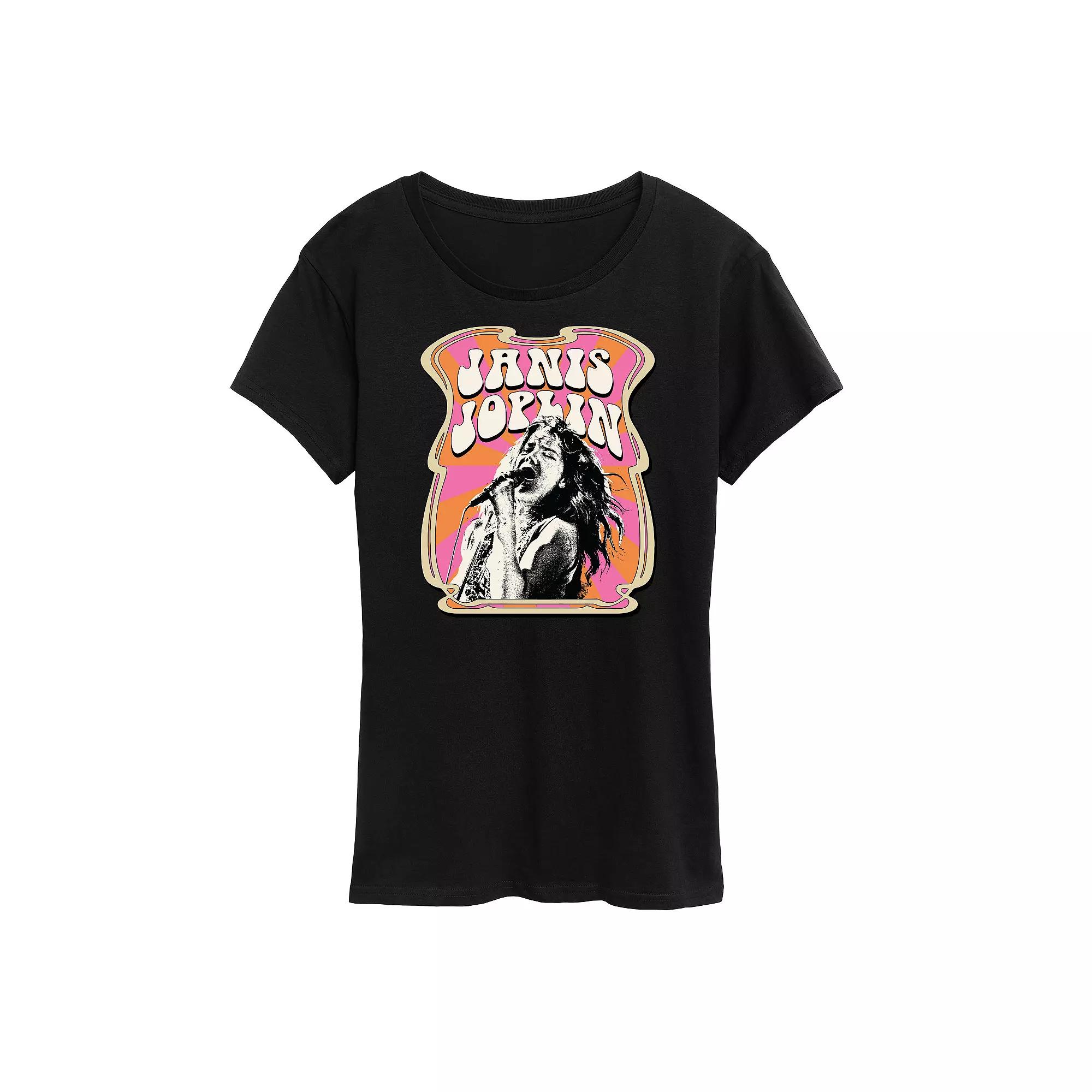 Women's Janis Joplin Poster Style Graphic Tee, Girl's,  Product Image