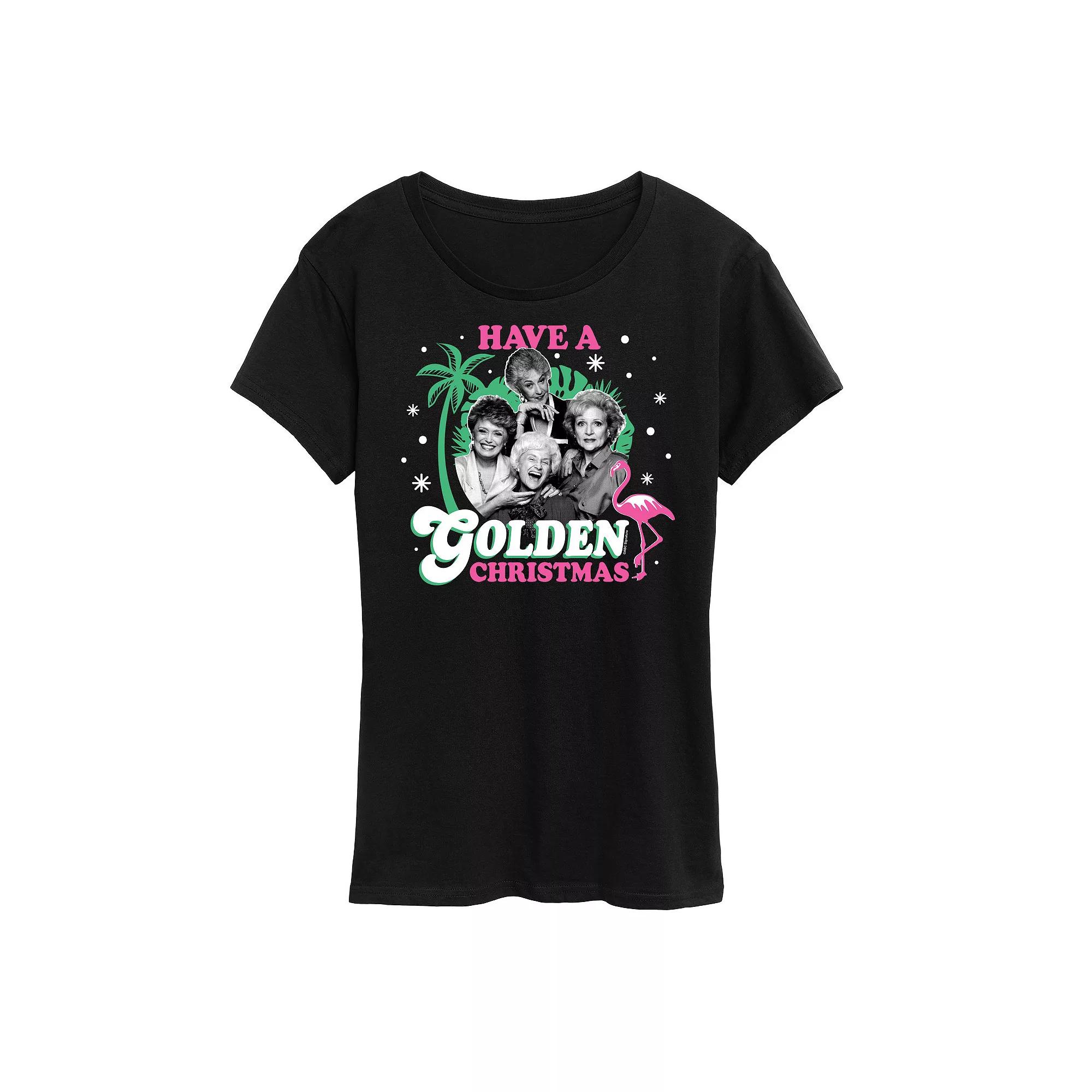 Women's Golden Girls Golden Christmas Graphic Tee, Girl's,  Product Image