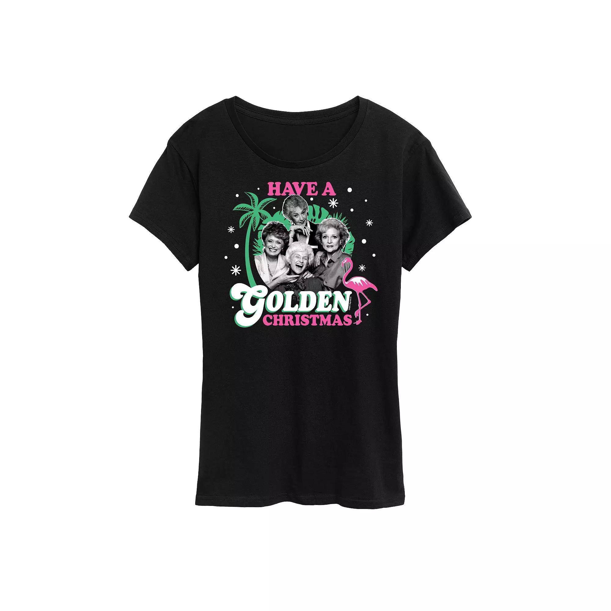 Women's Golden Girls Golden Christmas Graphic Tee, Girl's,  Product Image