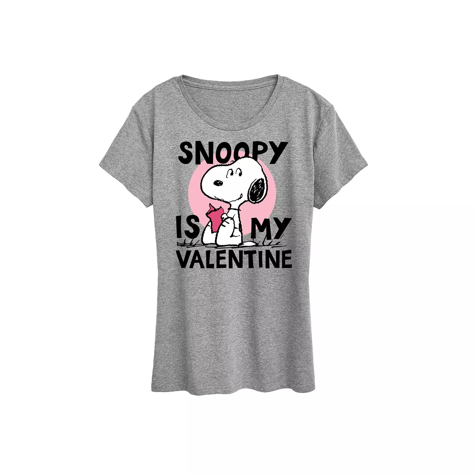 Women's Peanuts Snoopy Is My Valentine Graphic Tee,  Product Image