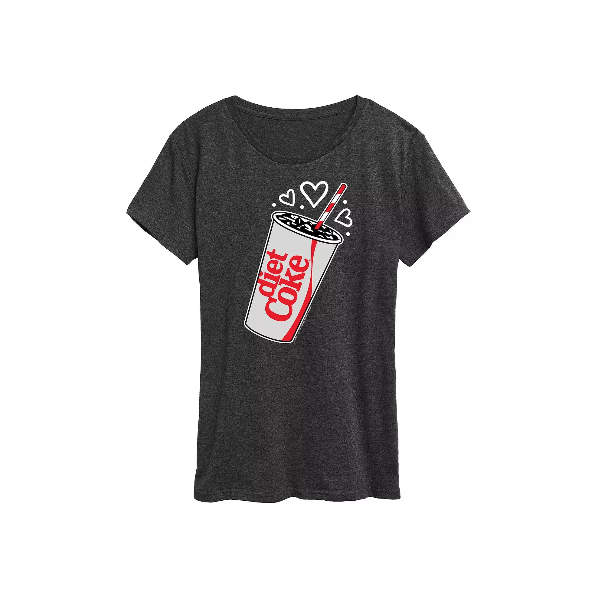Women's Diet Coke Heart Bubbles Graphic Tee,  Product Image