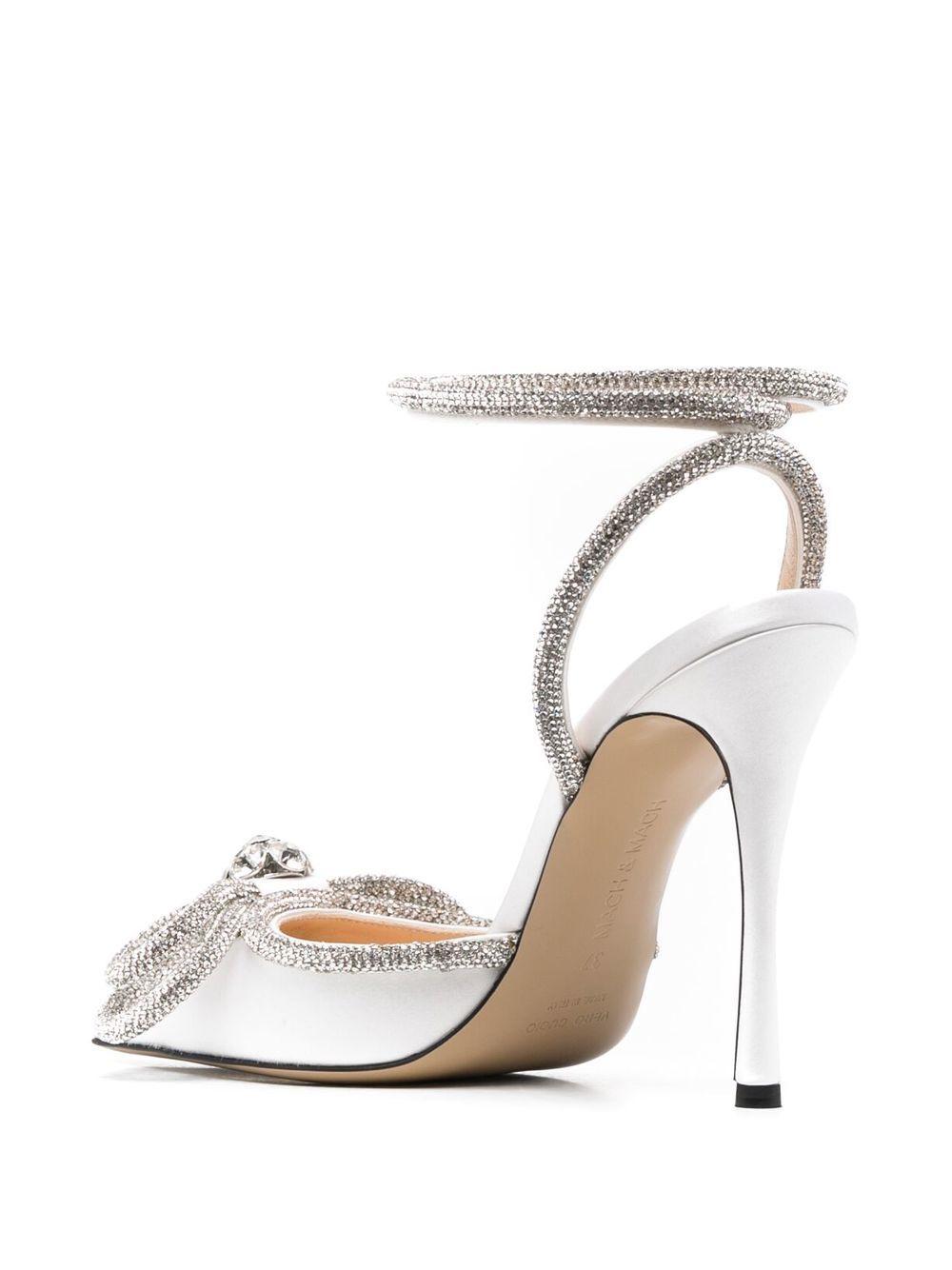 Double Bow 115mm satin pumps Product Image