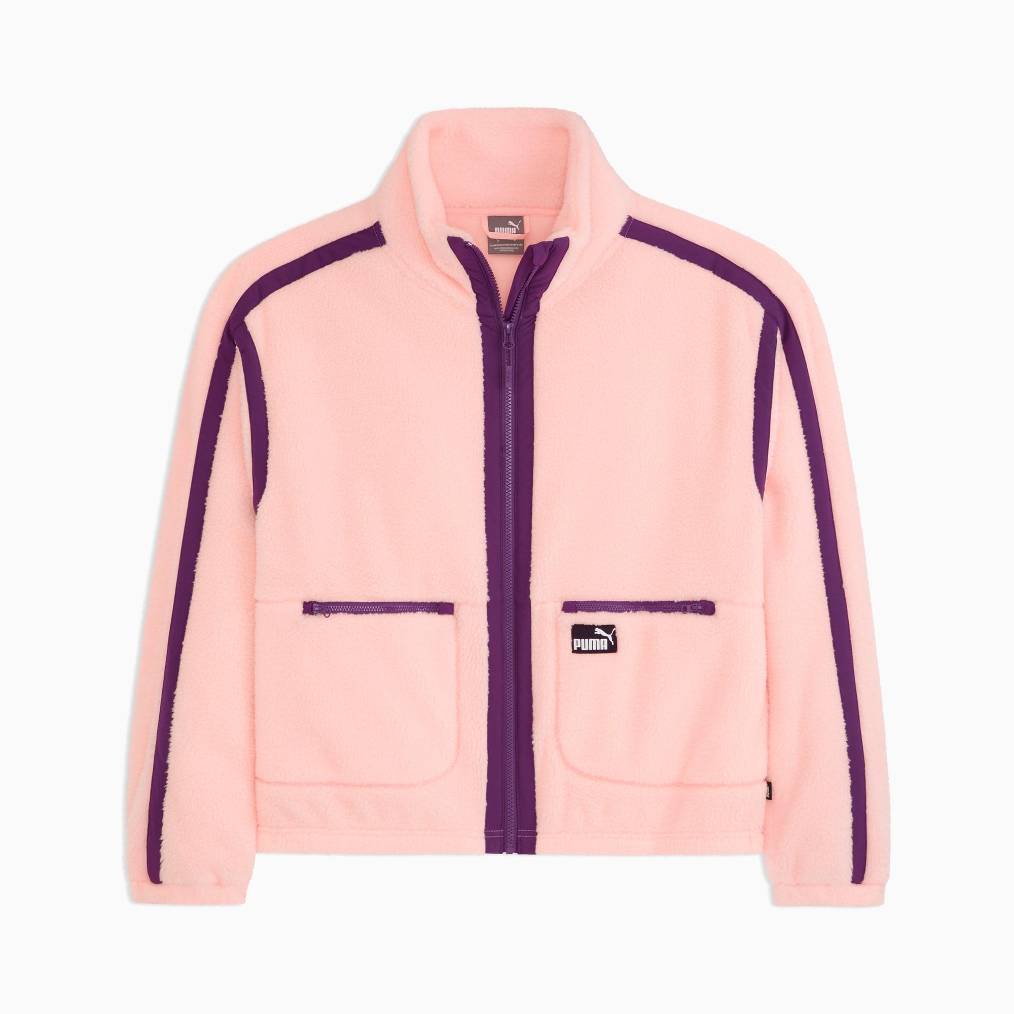 Sherpa Fleece Jacket W/ Wove Women Product Image