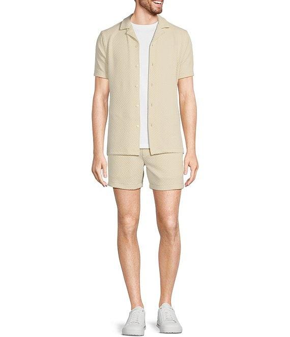 Murano Slim Fit Textured Short Sleeve Woven Camp Shirt Product Image