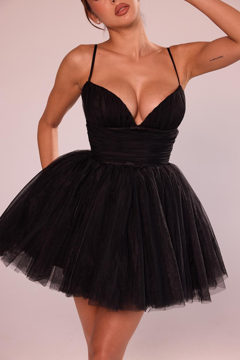 Princess  black tulle mini dress - sale Product Image