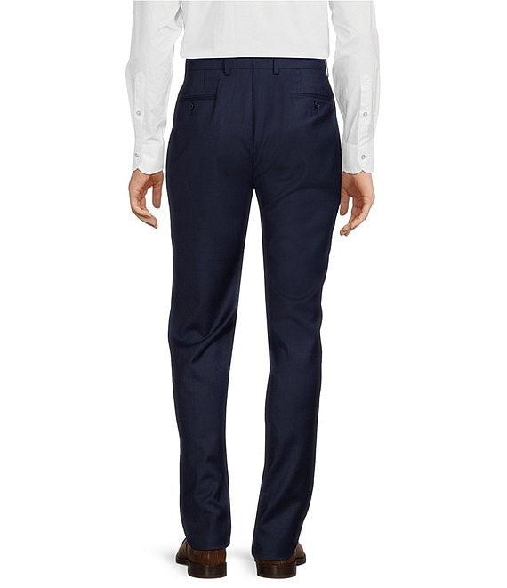 Hickey Freeman Classic Fit Flat Front Solid Dress Pants Product Image
