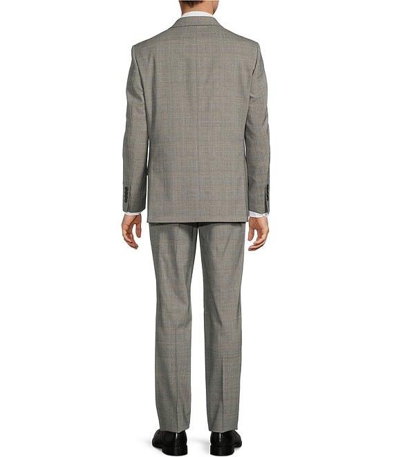 Hickey Freeman Classic Fit Flat Front Subtle Plaid 2 Piece Suit Product Image