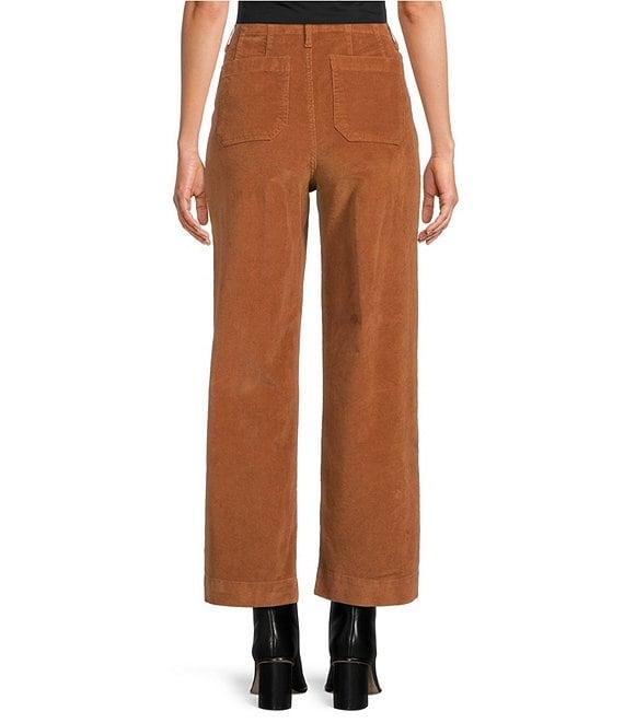 Code Bleu Stretch Denim High Rise Wide Leg Ankle Length Jeans Product Image