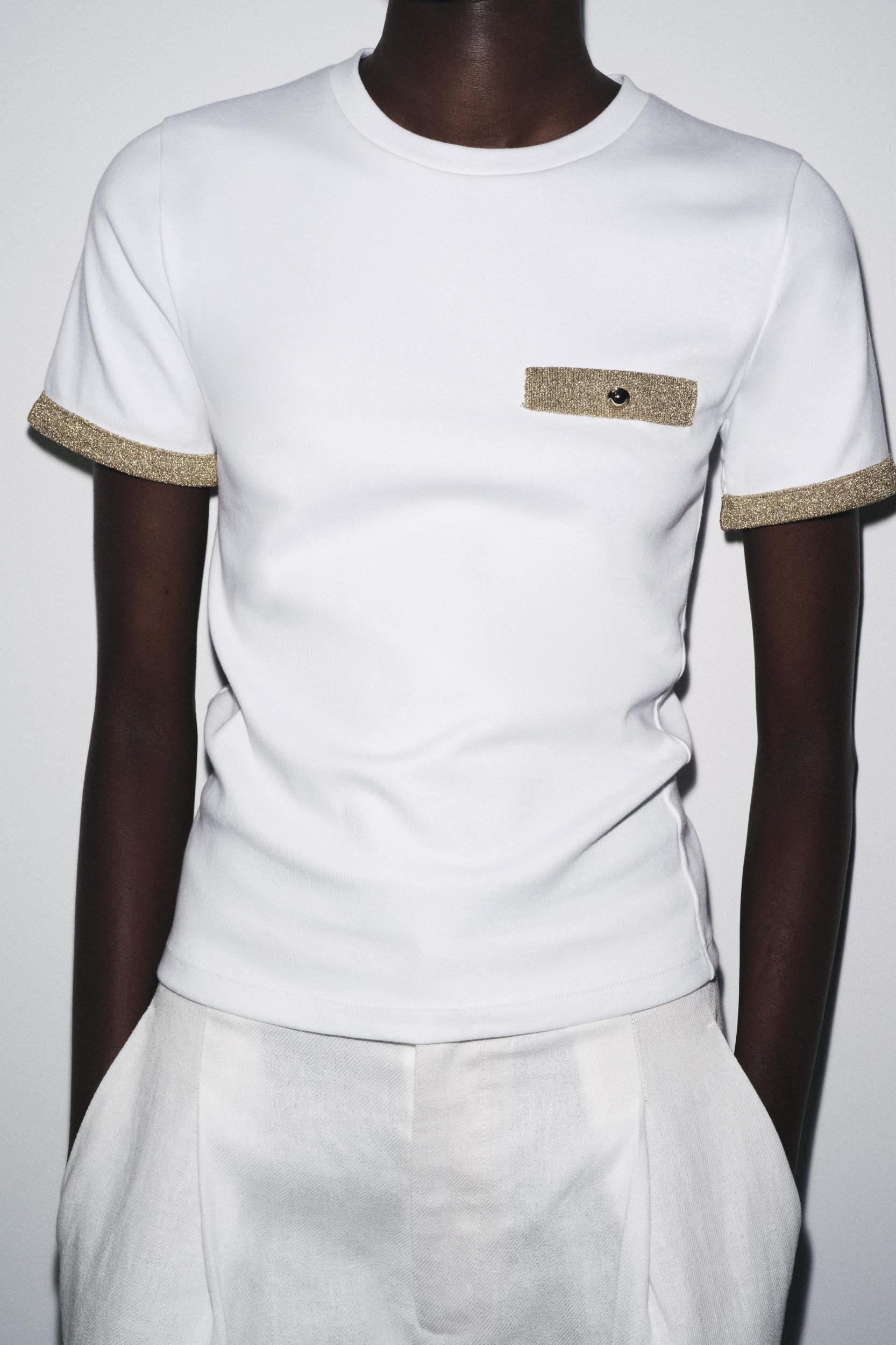 METALLIC THREAD T-SHIRT Product Image