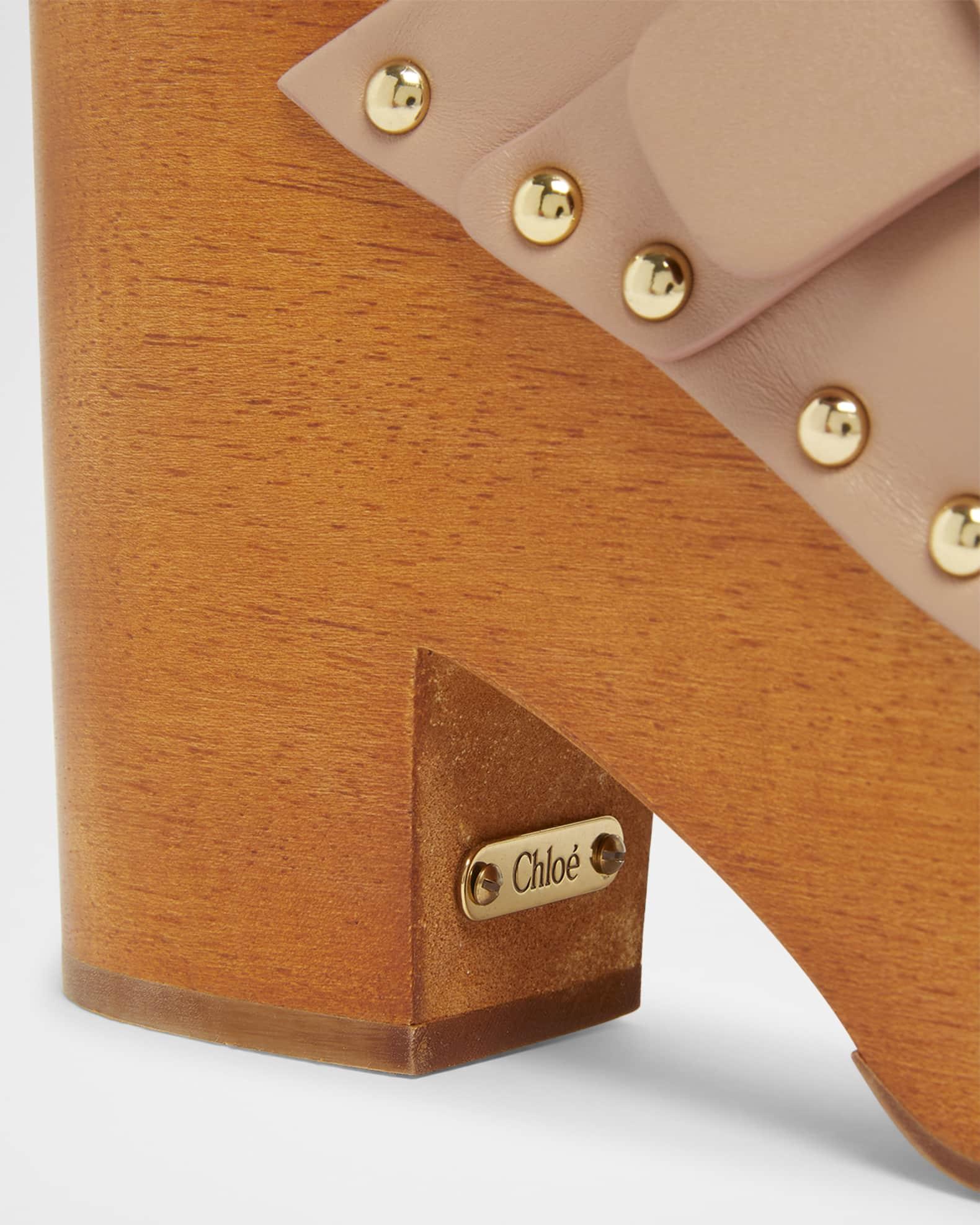 Jeannette Leather Platform Clogs Product Image