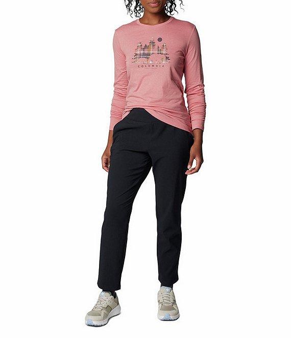 Columbia All Seasons Built-In Stretch Mid Rise Wide Waist Pull-On Pants Product Image