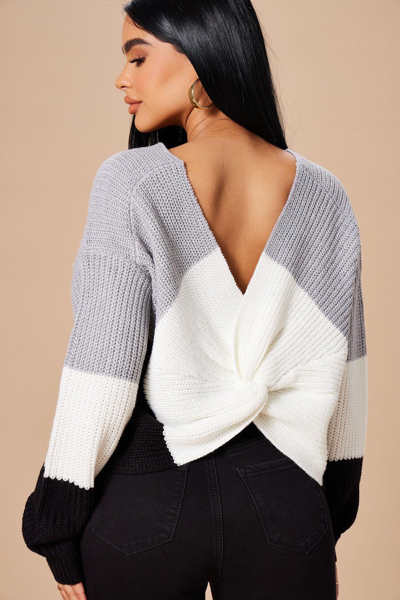 Just A Little Twisted Sweater - Black Product Image