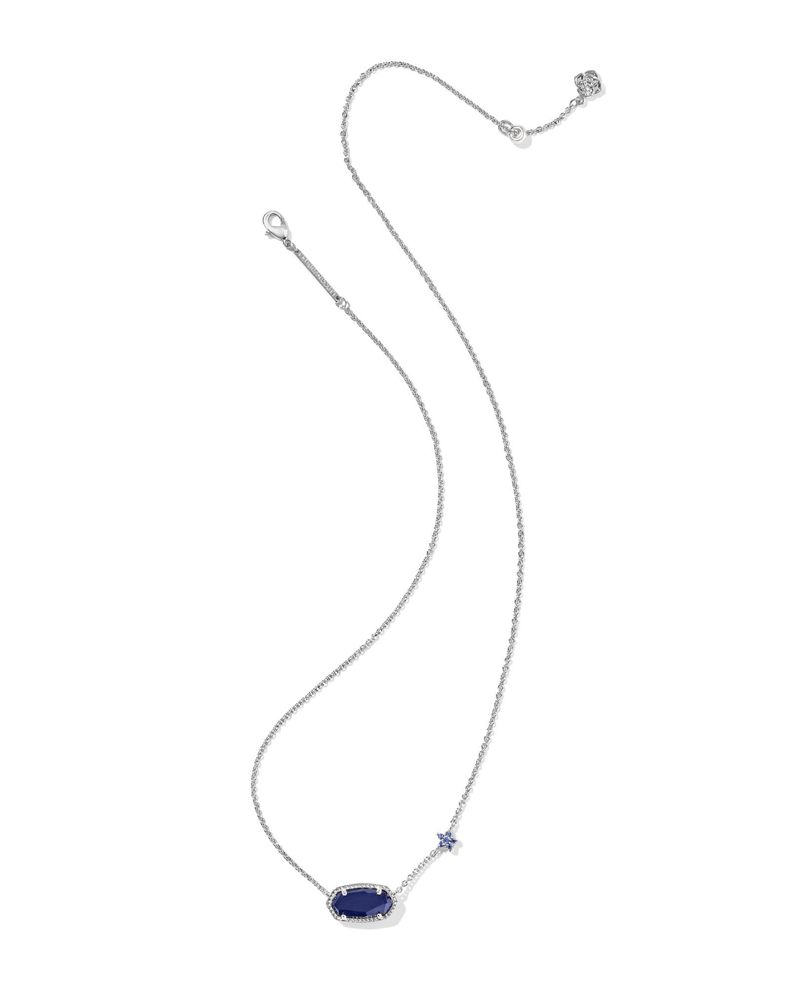 Elisa Silver Pave Star Short Pendant Necklace Product Image