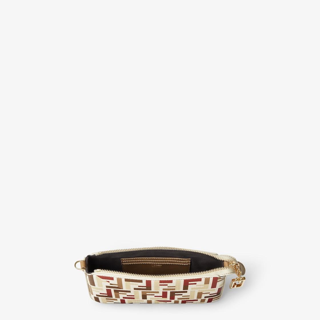 Baguette PouchPouch with chain in multicolor FF fabric Product Image